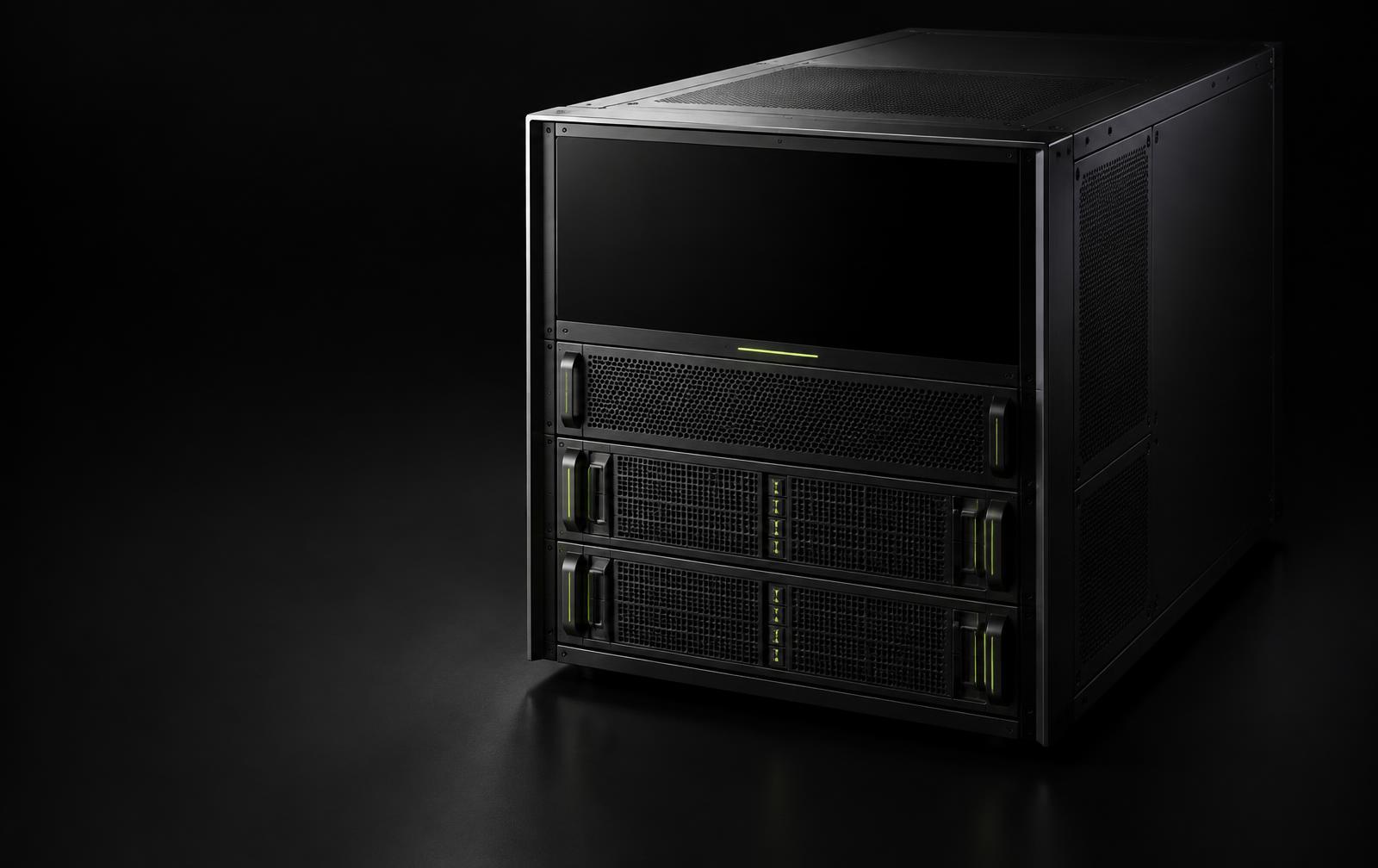Ada Compute Core concept: a graphite compute unit with a difficulty-routing display